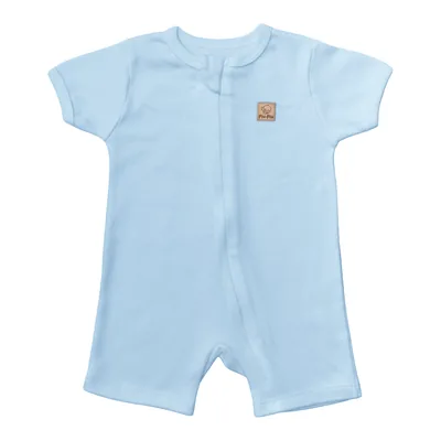 Macaquinho Curto Liso Azul Bebê Piu-Piu, referência 41007-AZBB