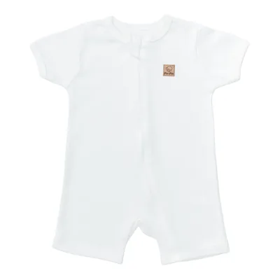 Macaquinho Curto Liso Branco Piu-Piu, referência 41007-BR